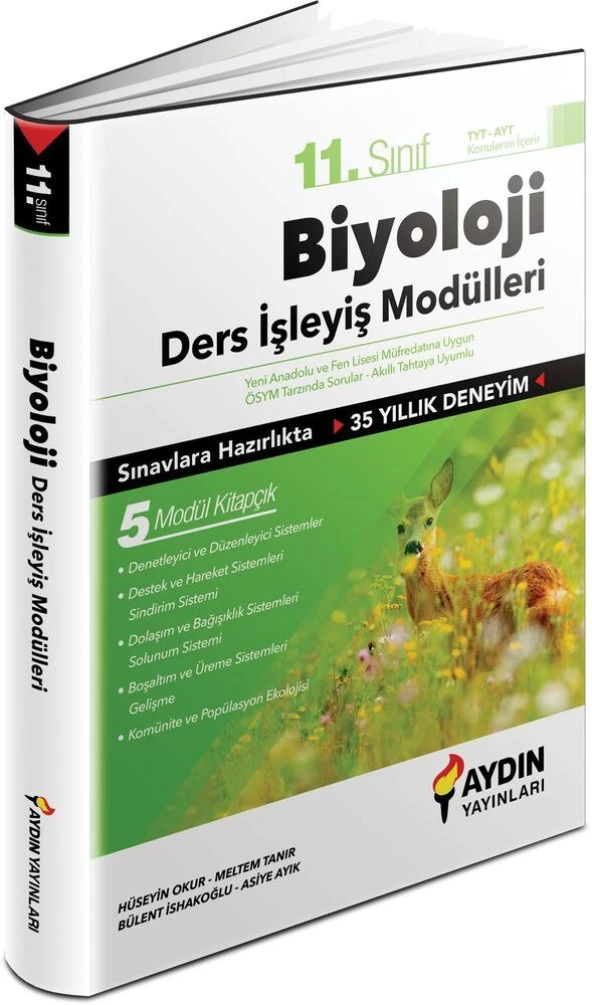 Aydın Yayınları 11. Sınıf Biyoloji Ders İşleyiş Modülleri