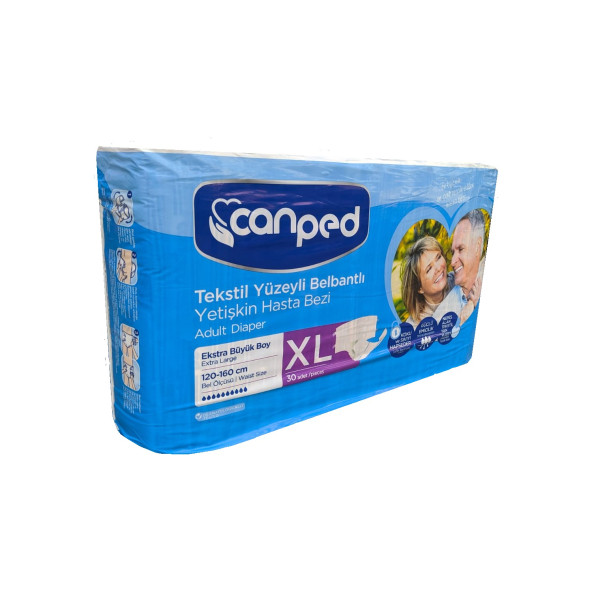 CANPED BELBANTLI TEKSTİL YÜZEY HASTA BEZİ XL 30 ADET