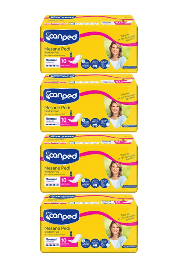 Canped Lohusa Pedi Normal/Orta (M-Medium) Beden 4 Paket 40 Adet