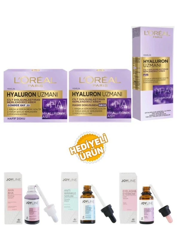 Loreal Paris Hyaluron Uzmanı Cilt 3 Lü Set+Joy Line 3 Lü Serum Set