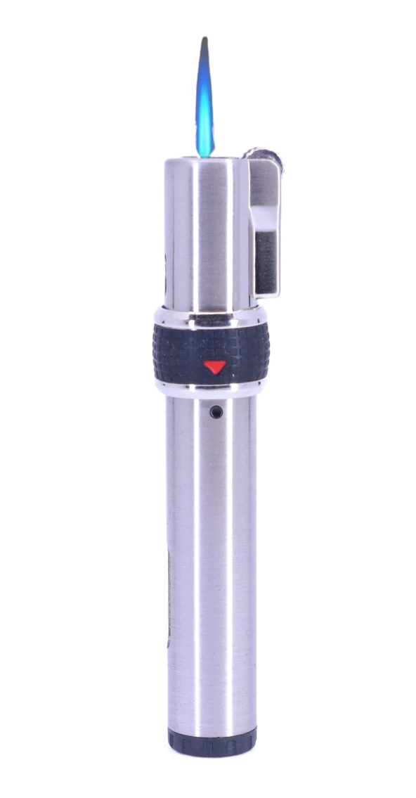 Zenit Çift Fonksiyonlu (Tek Torch Jet Alev - Soft Flame) Çakmak - Krom - Resim 2