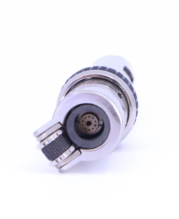Zenit Çift Fonksiyonlu (Tek Torch Jet Alev - Soft Flame) Çakmak - Krom - Resim 4