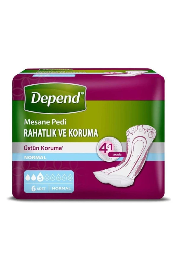 Depend Kadın Mesane Pedi Normal 6'lı 12 Paket - 2