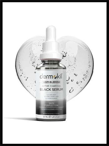 Dermokil Antı Blemısh Active Charcoal Black Serum 30 ml - Resim 3