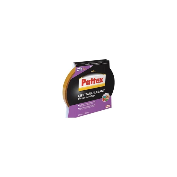 Pattex Henkel Pattex Çift Taraflı Bant 12 mm x 25 Metre