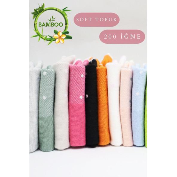 Kadın Çorap Kaliteli (4 ADET / ÇİFT) Dikişsiz Parfümlü Kısa Model Bambu Patik Çorap - 4