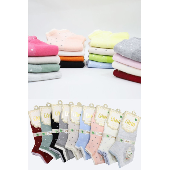 Kadın Çorap Kaliteli (4 ADET / ÇİFT) Dikişsiz Parfümlü Kısa Model Bambu Patik Çorap - 5