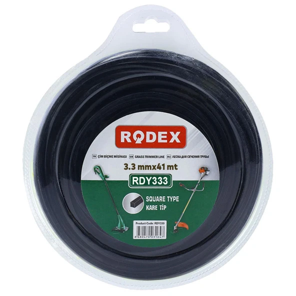 Misina Motorlu Tırpan Kare Misina 3.3 mm 41 Metre Çim Ot Biçme Teli - 2