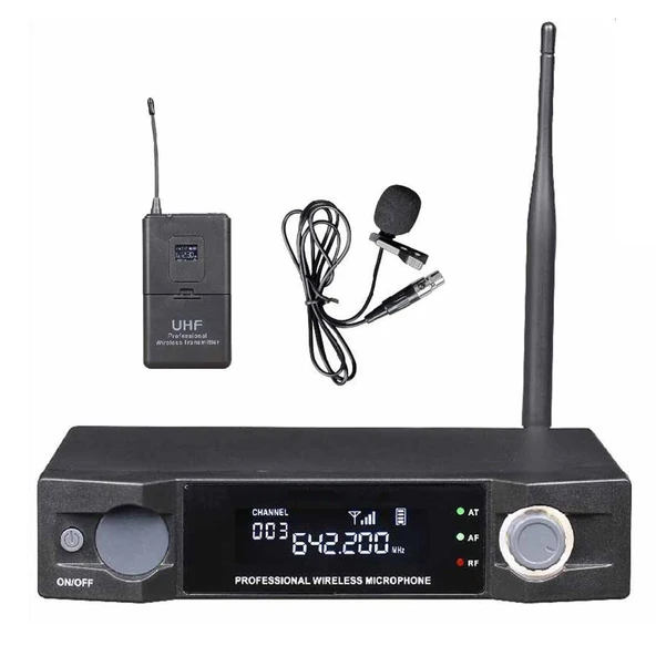Uhf Kablosuz Mikrofon 1 Yaka Nwork N-101U - 2