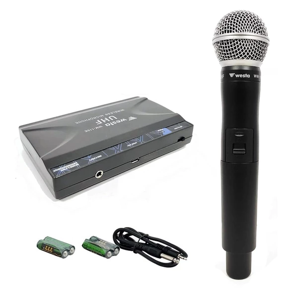 Westa Kablosuz El Mikrofonu Kablosuz Uhf Wm-110E - Resim 2