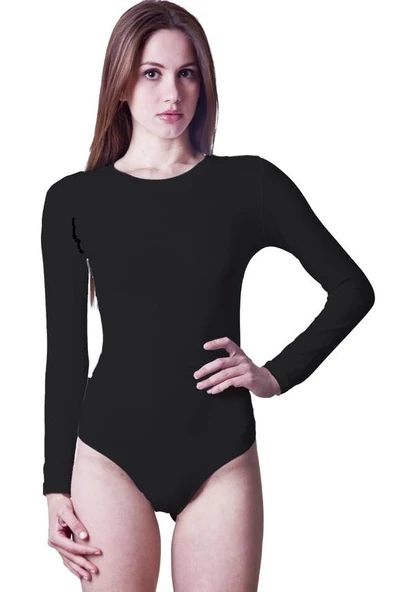 Dono Bayan Likralı Uzun Kollu Çıtçıtlı Body 2340 - Resim 2