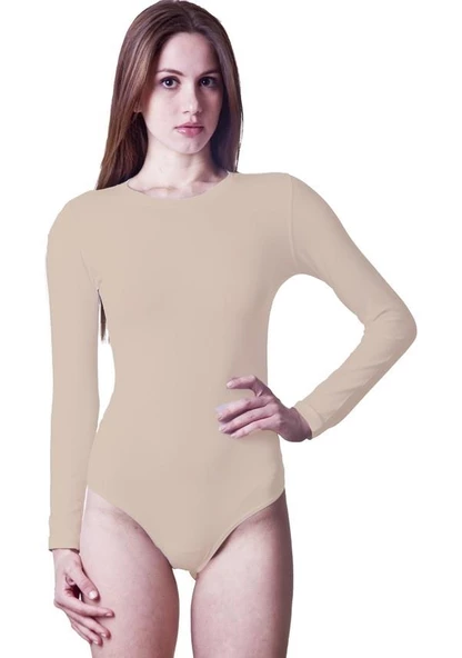 Dono Bayan Likralı Uzun Kollu Çıtçıtlı Body 2340 - Resim 3