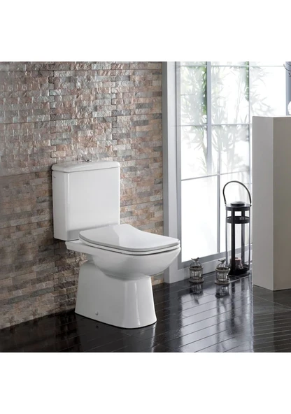 Turkuaz Seramik Duru Kanallı Alttan Klozet Takım ürün görseli