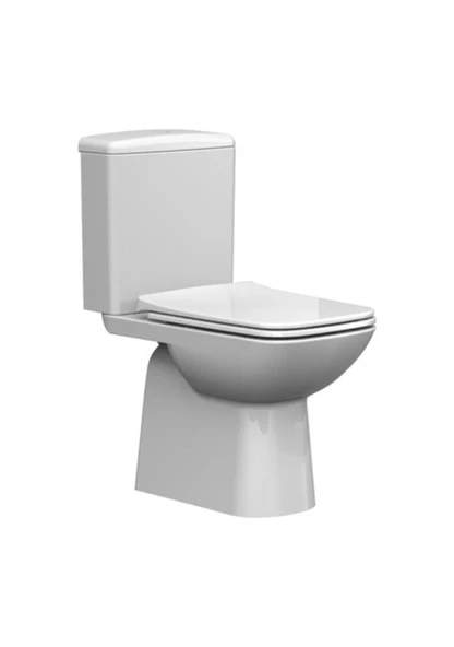 Turkuaz Seramik Duru Kanallı Alttan Klozet Takım - Resim 2