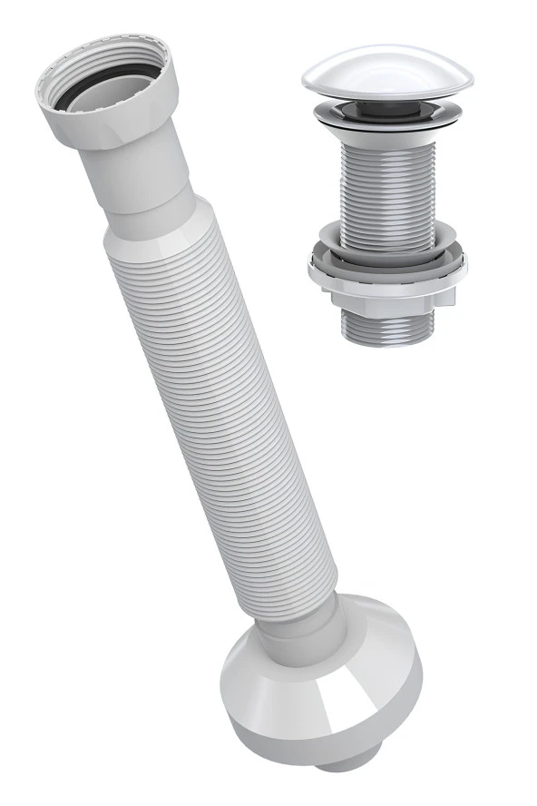 Pop Up Sifon Taşma Deliksiz Parlak Beyaz 220107