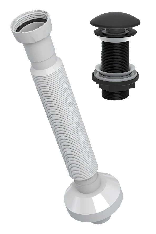 Pop Up Sifon Taşma Deliksiz Mat Siyah 220109