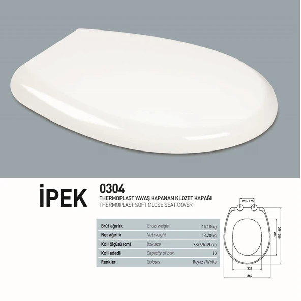 Turavit Engelli Beyaz Kanallı Alttan Klozet Takımı ENG1603, Nkp İpek Yavaş Kapak - Resim 3