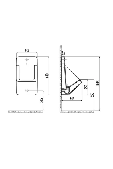 CREAVİT Ankastre Fotoselli Pisuar TP640 - 2