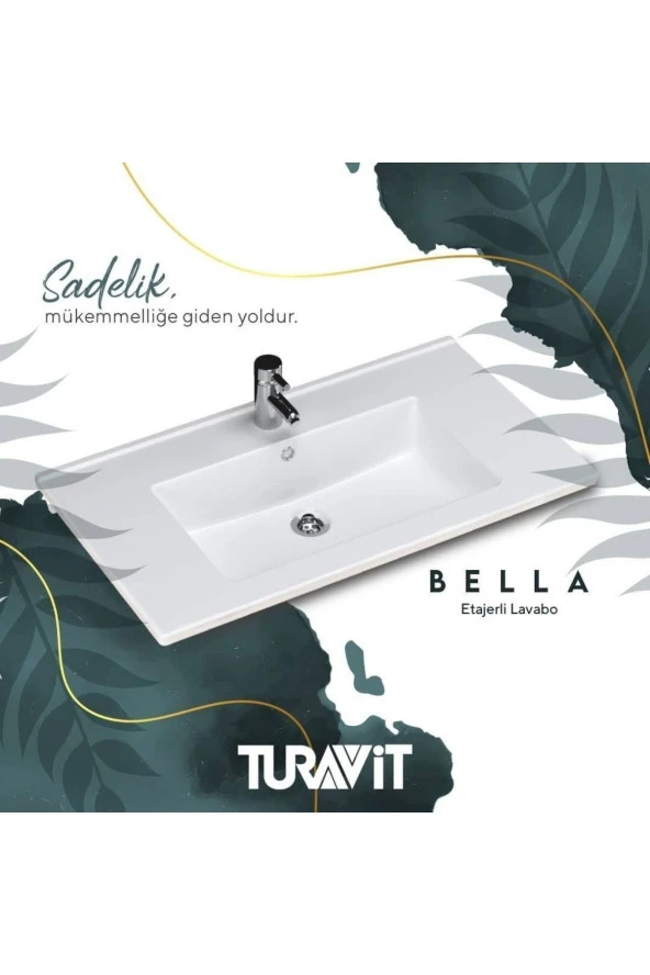 Bella 80x45.5 Cm Etajer Uyumlu Lavabo