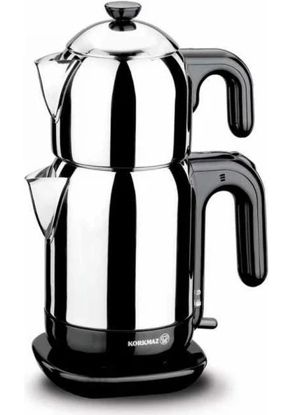 Korkmaz A369 Demtez Inox Siyah 1600 W Çelik Çay Makinesi - 2