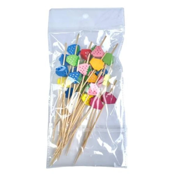 RENKLİ ÇİLEKLİ UZUN SUNUM KÜRDANI - 2