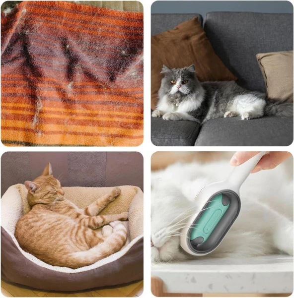 Polham Çift Taraflı Kedi Köpek İçin Buharlı Tarak, Evcil Hayvan Tüy ve Kıl Tarağı, Hayvan Yıkama Tarağı - 5