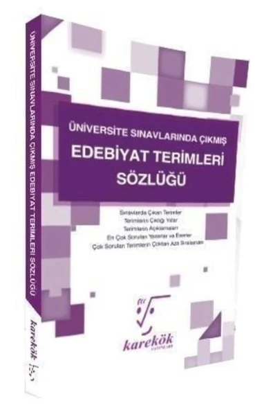 KAREKÖK EDEBİYAT TERİMLERİ SÖZLÜĞÜ