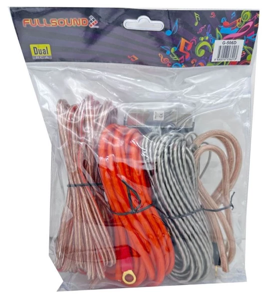 Ayt Fullsound G-506D Oto 8 GA Anfi Kablo Seti Araç Ses Sistemi Kablo Seti