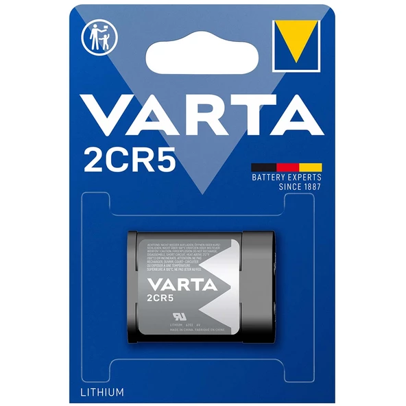 Varta 2CR5 Lityum 6 Volt Fotoğraf Makinesi Pili 06203 2 CR 5 2-CR-5 2 CR5 2-CR5 2CR-5 2CR5M DL245 EL2CR5