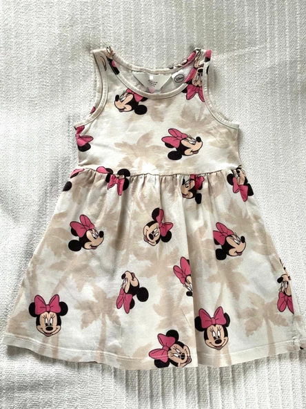 Minnie Askılı Kız Çocuk Elbise - 3
