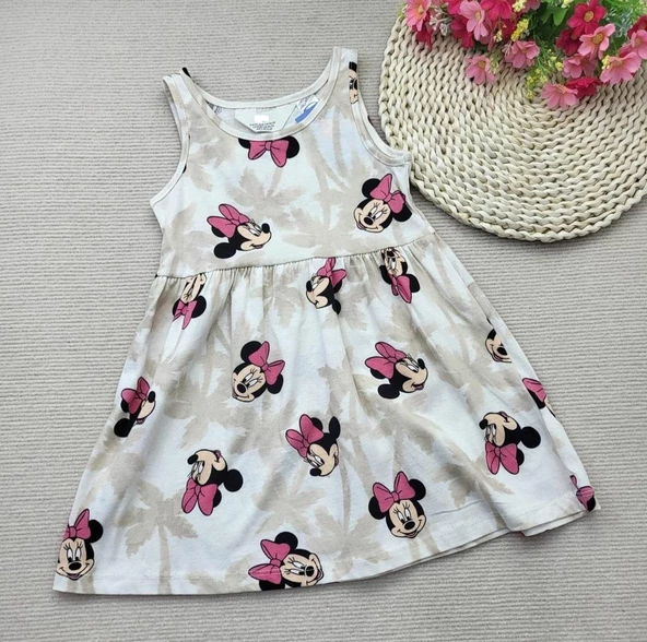 Minnie Askılı Kız Çocuk Elbise - 2