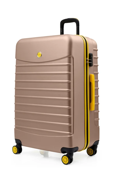 2'li Valiz Seti Büyük Boy - Kabin Boy Altın 1168 - Resim 5
