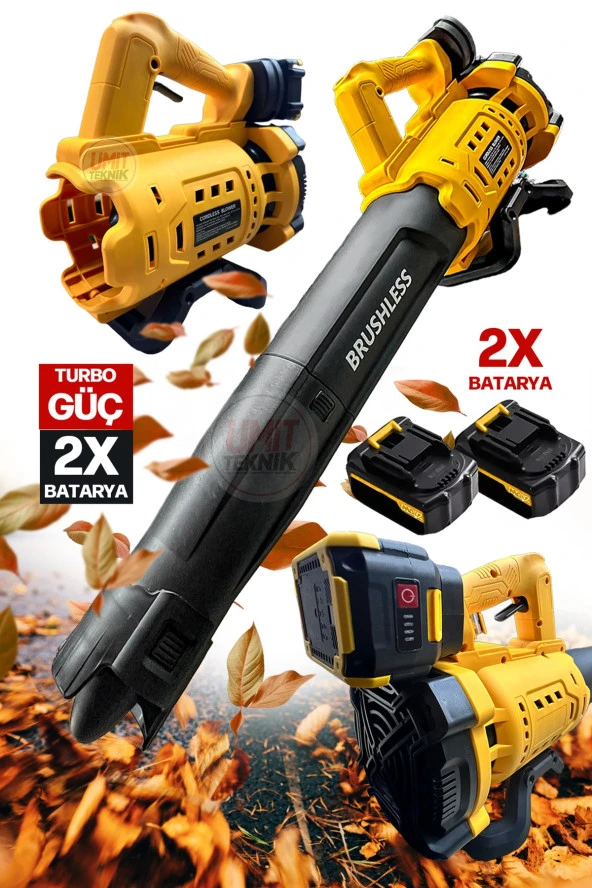 Süper Hızlı 6 Kademeli Çift Akülü Turbolu Yaprak ,Çamur,Toz,Kar Hava Üfleme Makinesi - Resim 3