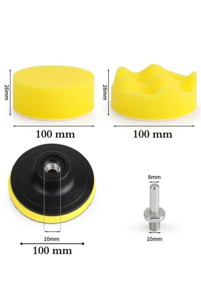 Pratik 11 Parça Araç Oto Pasta Cila Parlatma Polisaj Sünger Seti - Resim 5