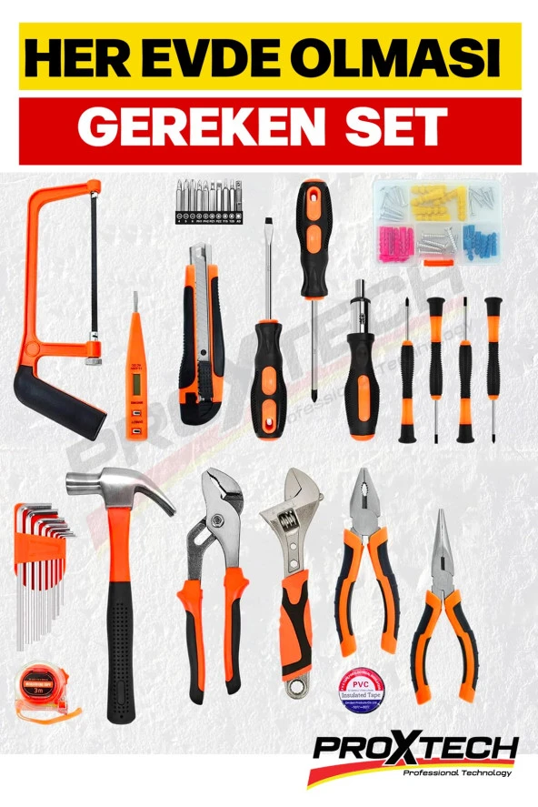 Premium Kalite  105 Parça Chrome Vanadium Özel Alışımlı Çelik Tadilat Seti Profesyonel Hobi Seti - Resim 2