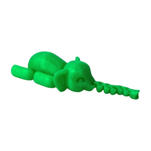 3D Hareketli Oyuncak Fil & Dekor - Neon Yeşili ürün görseli 1