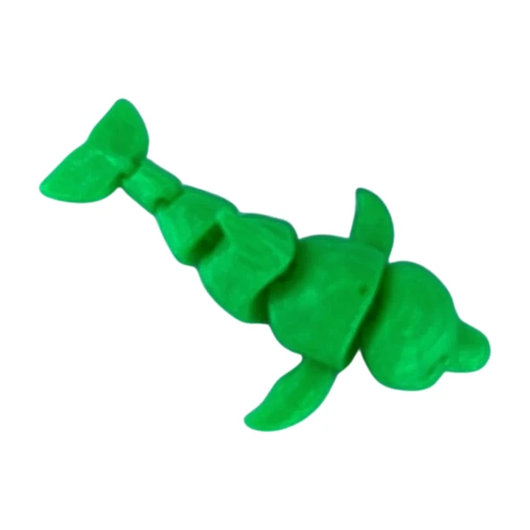 3D Hareketli Yunus Figürlü Oyuncak - Neon Yeşili - Resim 4