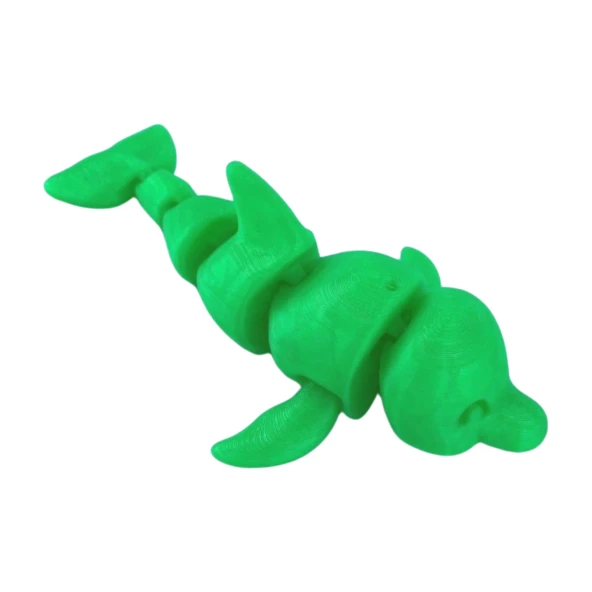 3D Hareketli Yunus Figürlü Oyuncak - Neon Yeşili - Resim 6