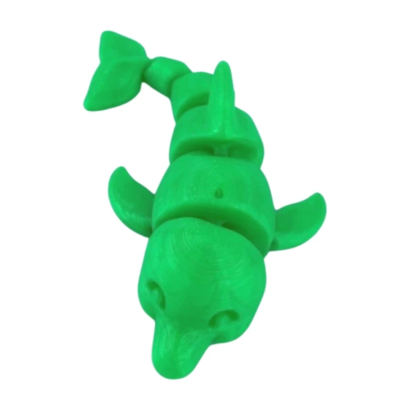 3D Hareketli Yunus Figürlü Oyuncak - Neon Yeşili - Resim 7