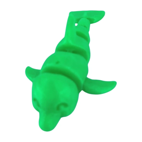 3D Hareketli Yunus Figürlü Oyuncak - Neon Yeşili - Resim 8