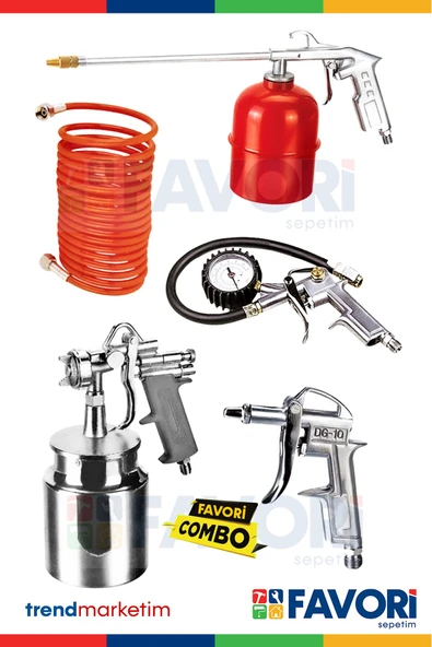 MyTool 50 LtHava Kompresörü Yüksek  Kalite 5 Parça Havalı Set - 2