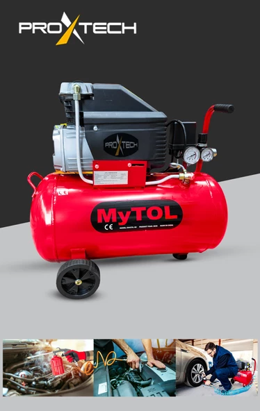 2HP 50 Lt Full Paket EnÇok Tercih edilen Hava Kompresörü Boya,Lastik,Mazot Temizleme 5PCS Havalı - 3