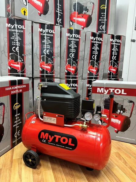 2HP 50 Lt Full Paket EnÇok Tercih edilen Hava Kompresörü Boya,Lastik,Mazot Temizleme 5PCS Havalı - 6