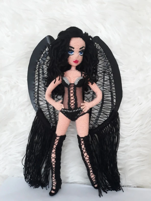 Adriana Lima Sahne Kostümlü Bebek Amigurumi Organik Oyuncak - 1