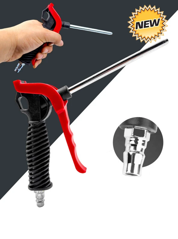 Yeni Nesil Yüksek Kalite Kompresör Hava Üfleme Detay Tabancası Pnömatik jak Set Hediye - Resim 3