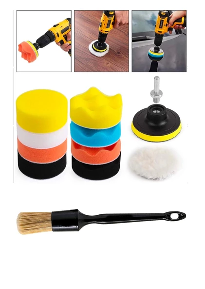 PROXTECH Pro Set 20 Parça Detay Pasta Cila Koltuk Yıkama Zımpara Parlatma Devir Ayarlı Polisaj Makinesi Set - 2
