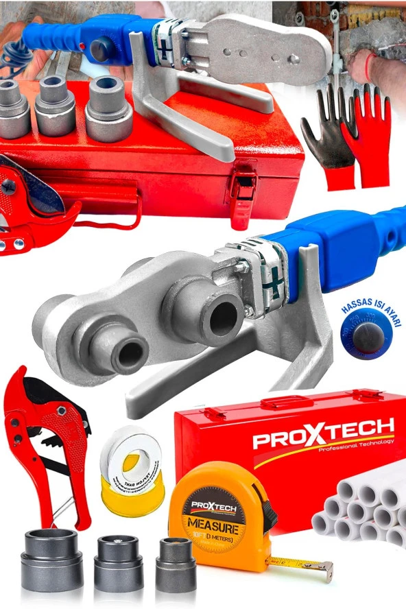 PROXTECH Premium Kalite PPRC Metal Çanta Plastik Boru Kaynak PRC Mini Makina Seti Full Takım - 4