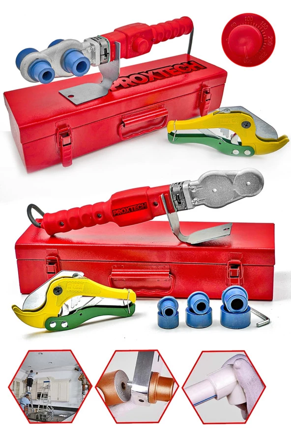 PROXTECH Kaydırmaz Kalınlaştırılmış Metal Çanta Panel Pprc Boru Kaynak Mini Makina Seti Makas Hediye