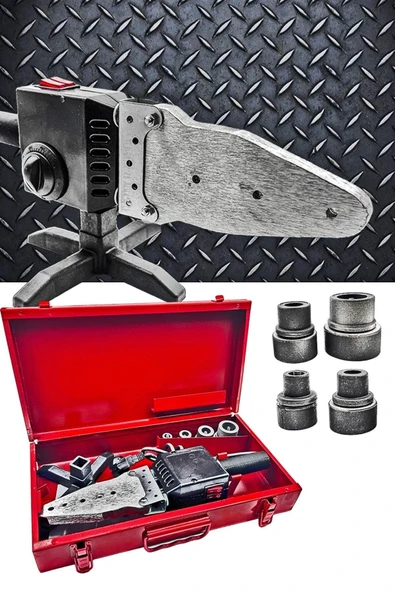 PROXTECH Profesyonel  Çift Residanslı Isı Ayarlı Pprc Plastik Boru Kaynak Makinesi Çantalı Teflon Makaslı Set - Resim 2