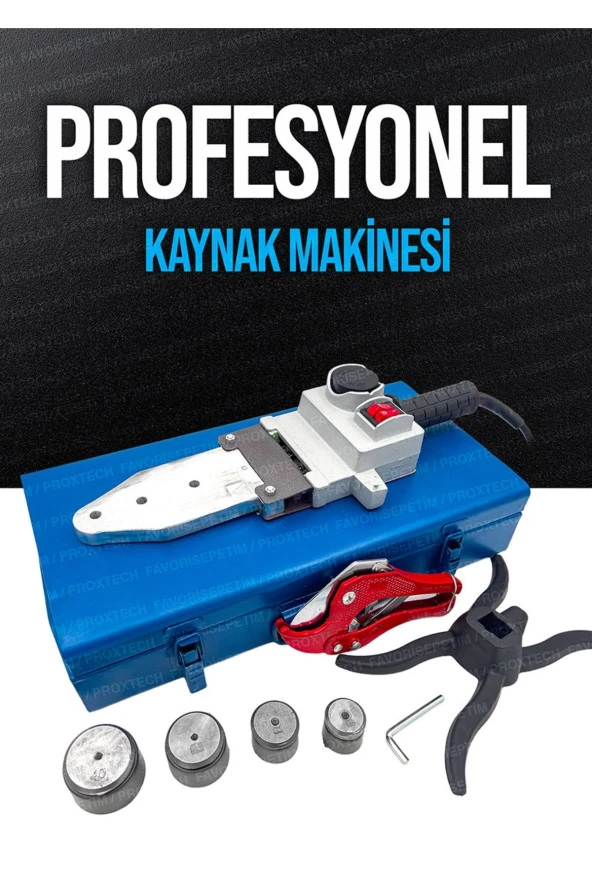 PROXTECH  Profesyonel  Çift Residanslı Isı Ayarlı Pprc Plastik Boru Kaynak Makinesi Çantalı Teflon Makaslı Set - 2